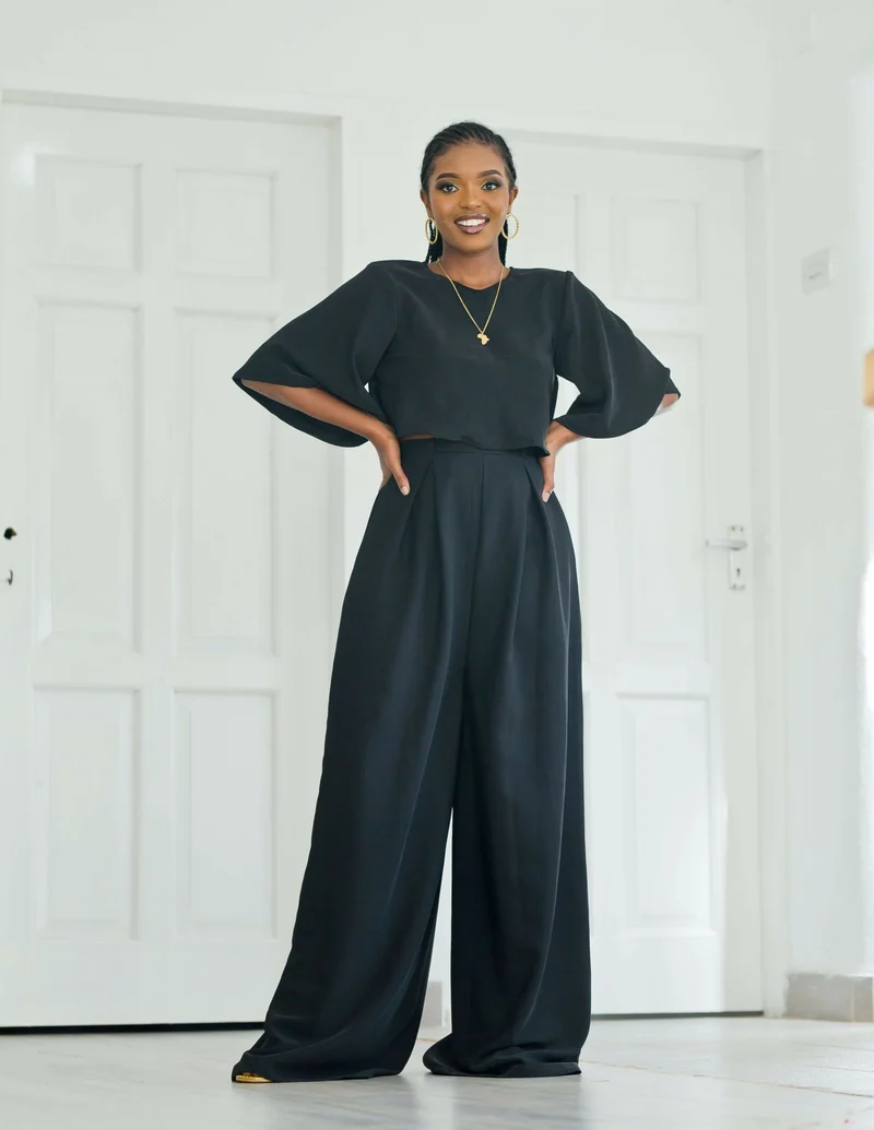 African Yuva Zena Top - Black