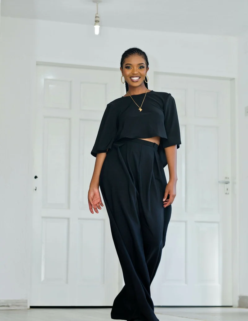 African Yuva Zena Top - Black