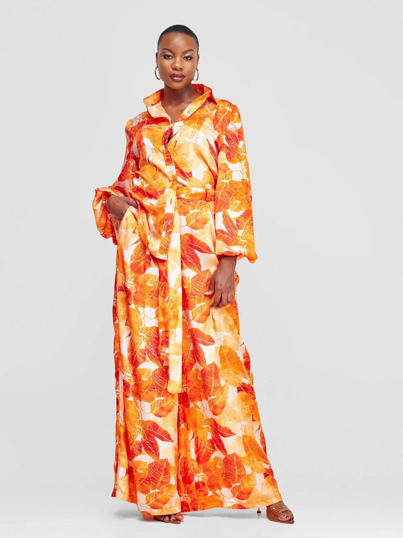 Izulu Mwana Pants Set - Orange