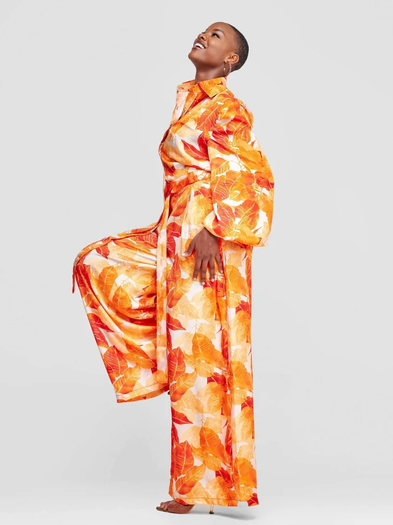 Izulu Mwana Pants Set - Orange