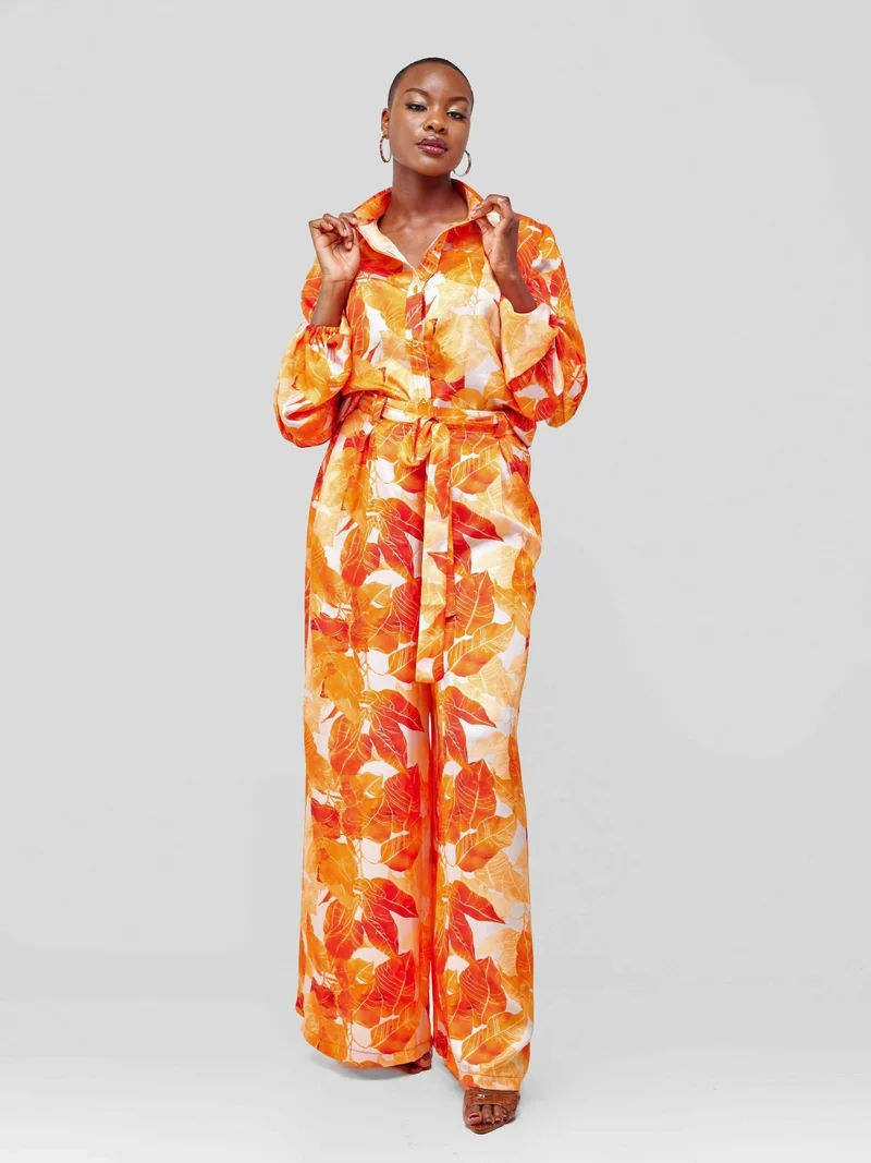 Izulu Mwana Pants Set - Orange