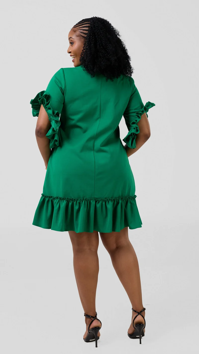Mariste Nia Flair Shift Dress - Green