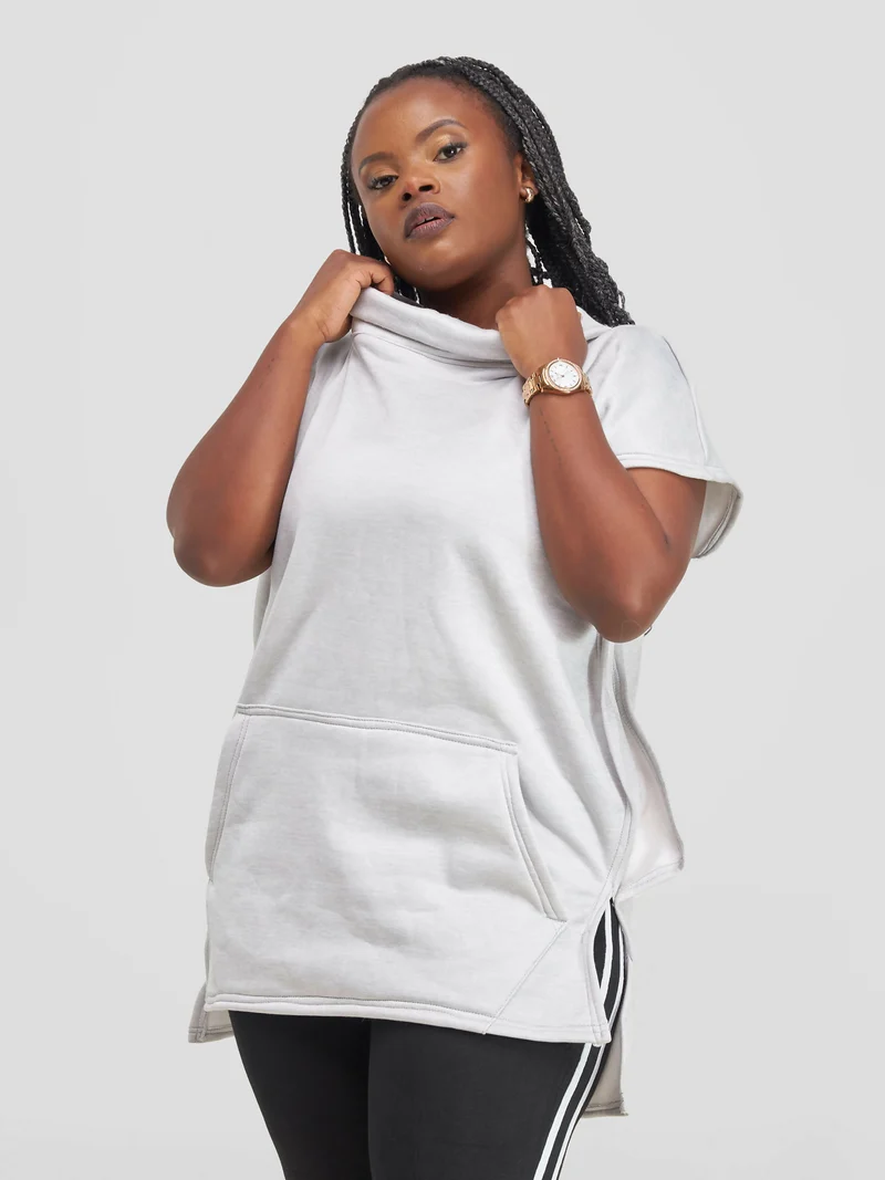 Timyt Urban Wear Street Luxe Cowl Hoodie - Grey