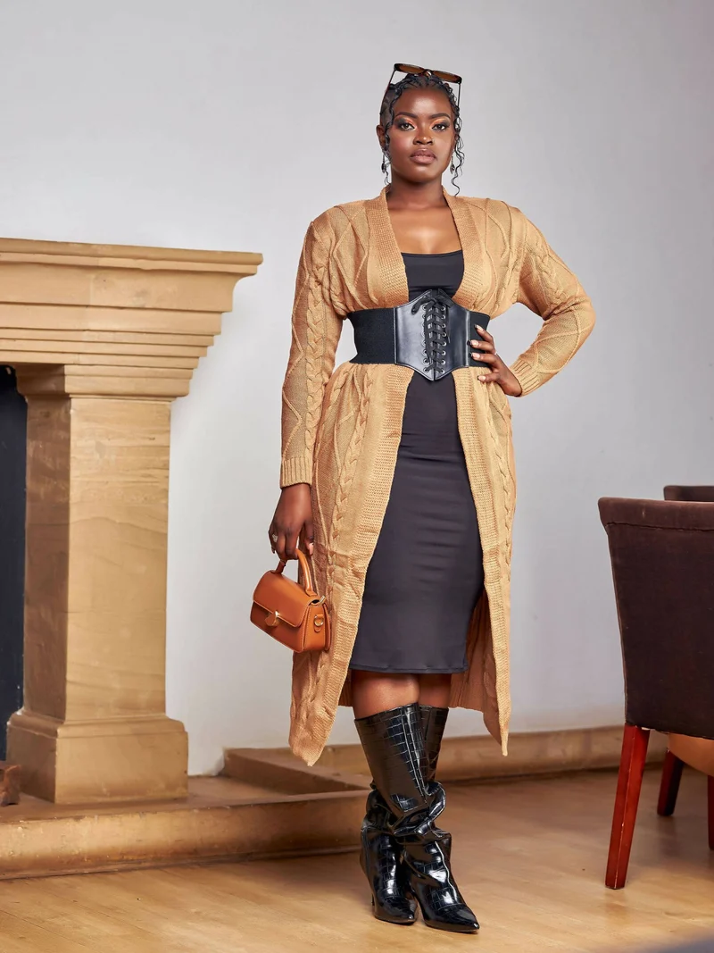 The Fashion Frenzy Maxi Waterfall - Khaki