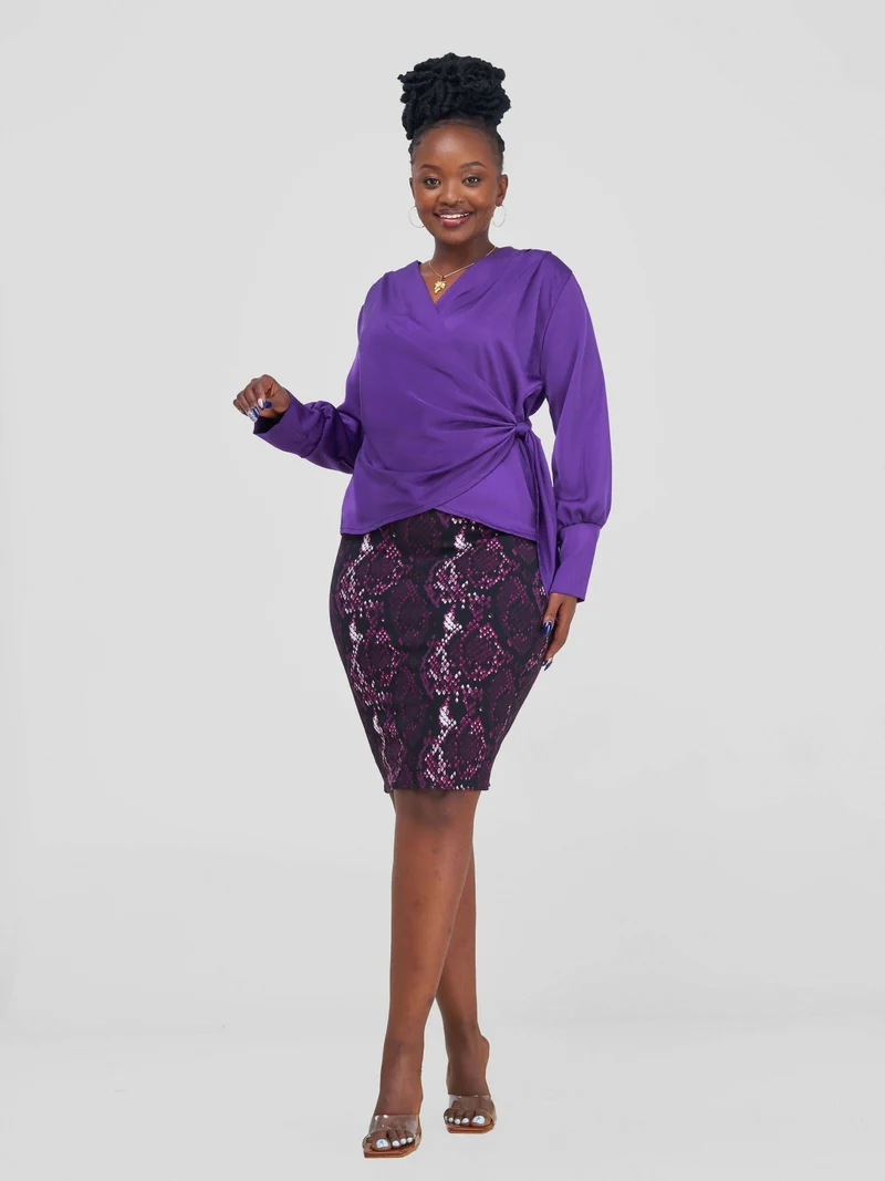 Silk House Collection Njoki Top - Purple