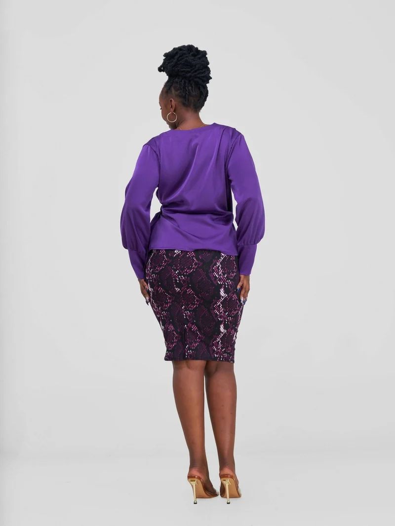 Silk House Collection Njoki Top - Purple