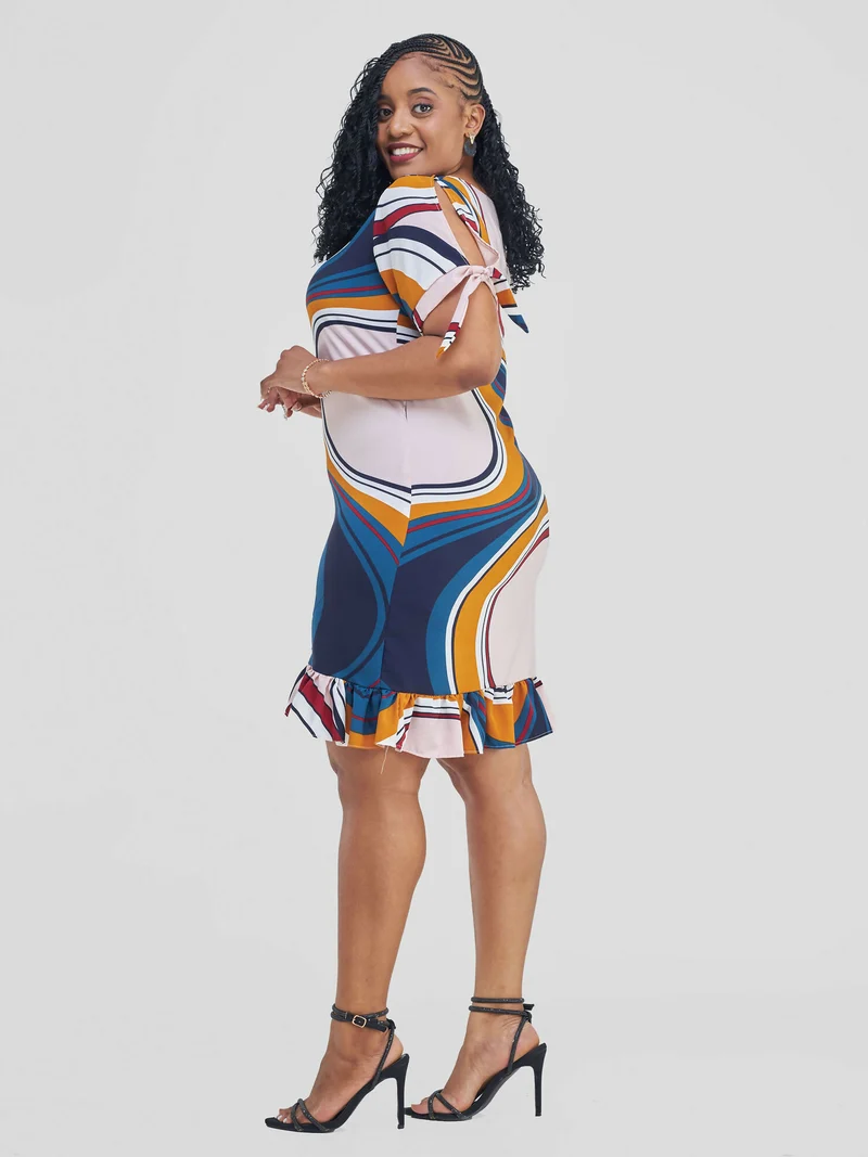 Spiral Shift Dress - Multicoloured