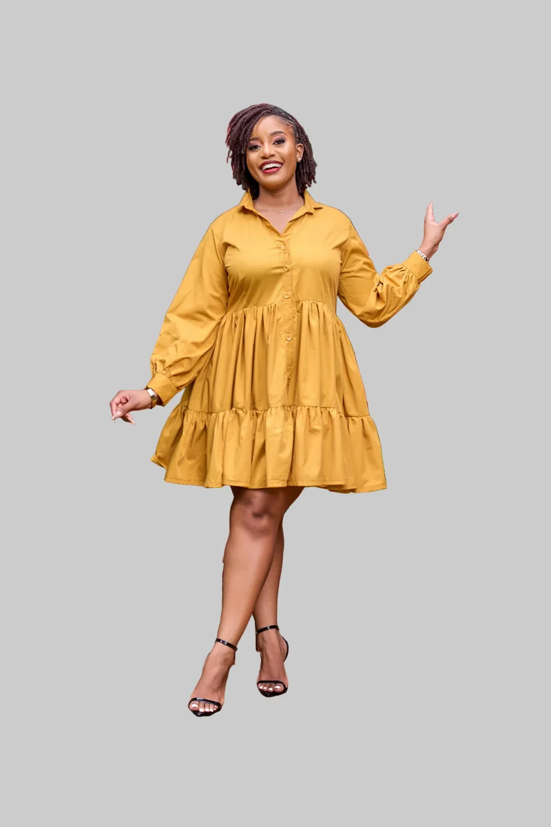 Izulu Kenderi Dress - Mustard