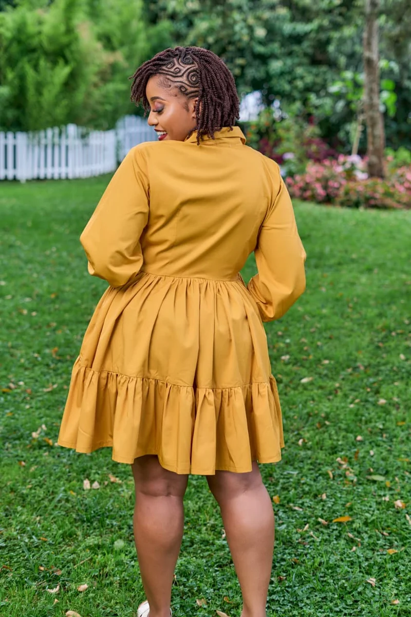 Izulu Kenderi Dress - Mustard