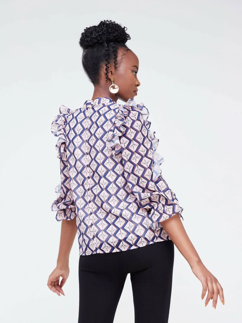 The Fashion Frenzy Ruffled Top - Purple