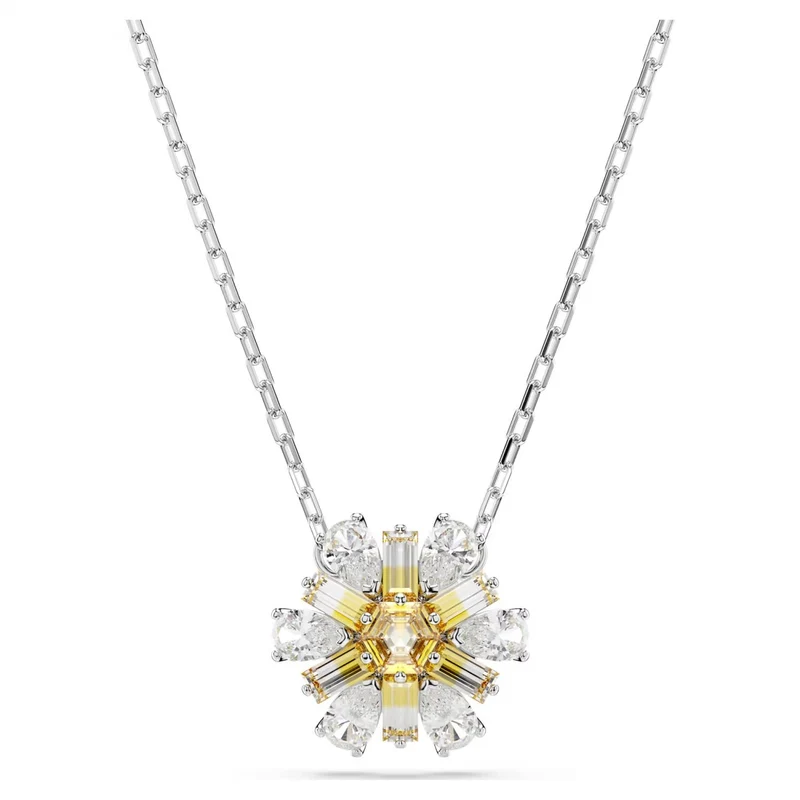 SWAROVSKI Damen Anhänger Blume Gelb Rhodiniert IDYLLIA 5679939