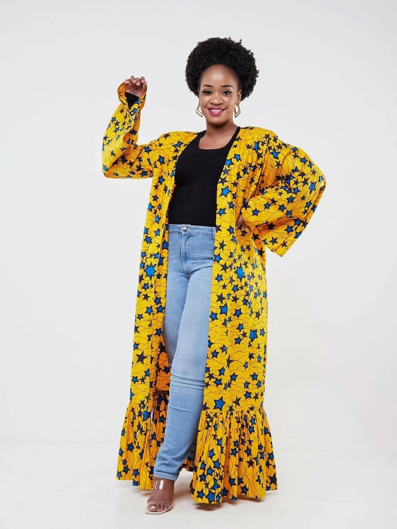 Star Struck Kimono - Yellow