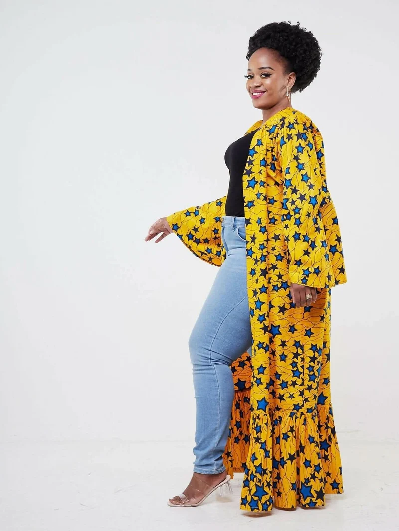Star Struck Kimono - Yellow