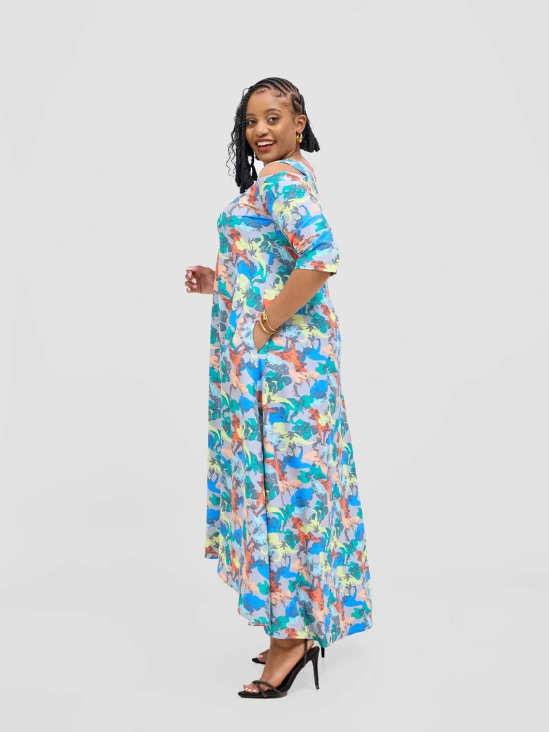 Jolly Fancy Wear Robi Shift Dress - Grey Floral