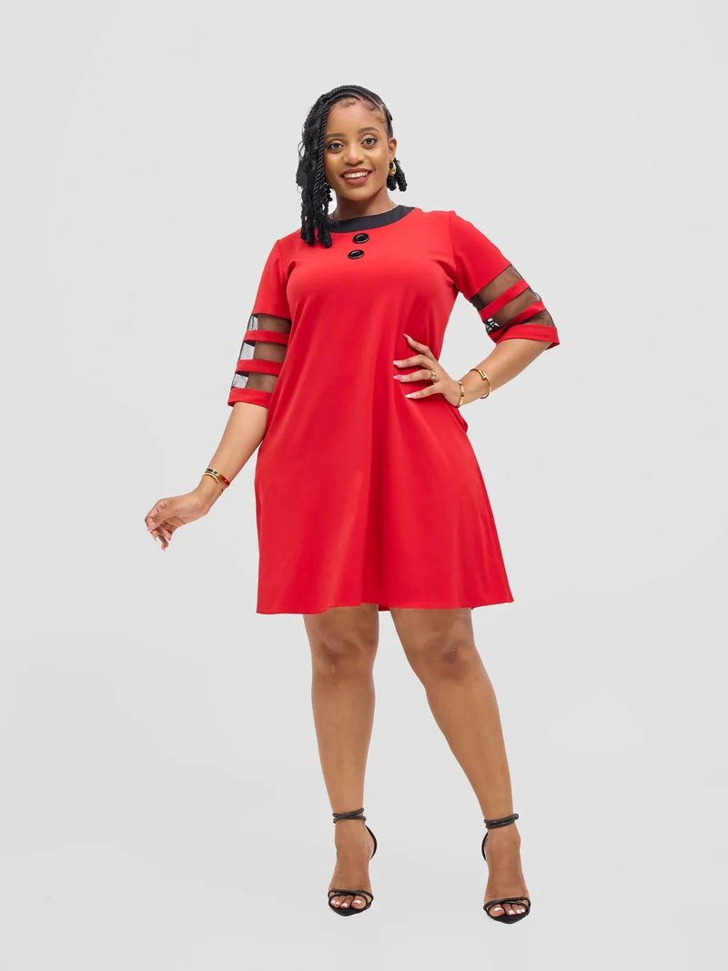 Jolly Fancy Wear Vale Shift Dress - Red