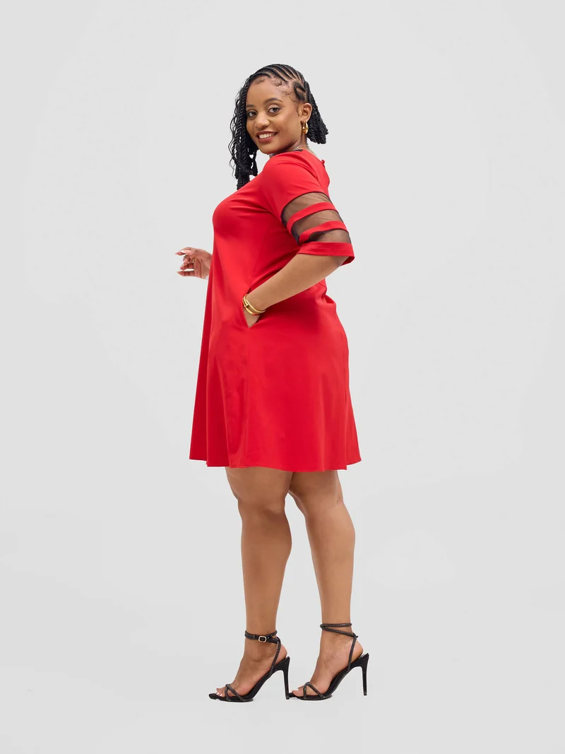Jolly Fancy Wear Vale Shift Dress - Red