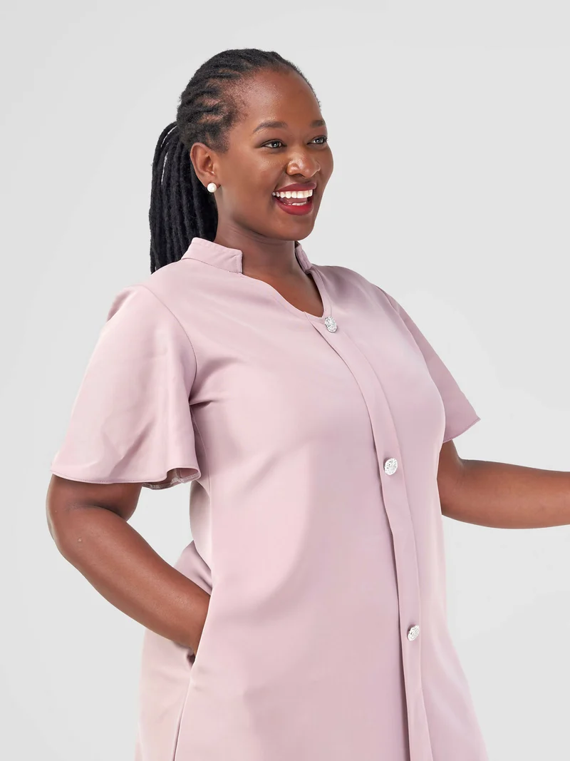 Jolly Fancy Wear Taira Shift Dress - Blush Pink