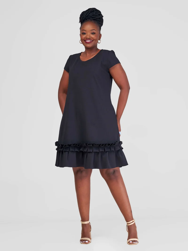 Jolly Fancy Wealr Dama Shift Dress - Black
