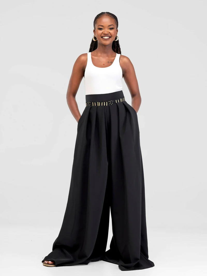 Robin Palazzo Pants - Black