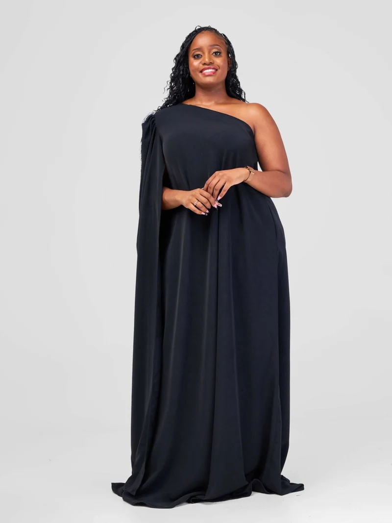 African Yuva Nakshi Gown - Black