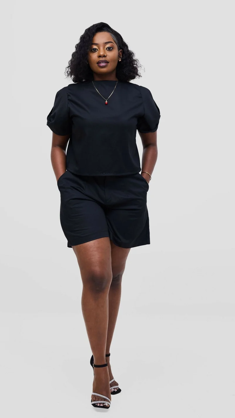 Elan CocoAfrike Valerie Short Set - Black