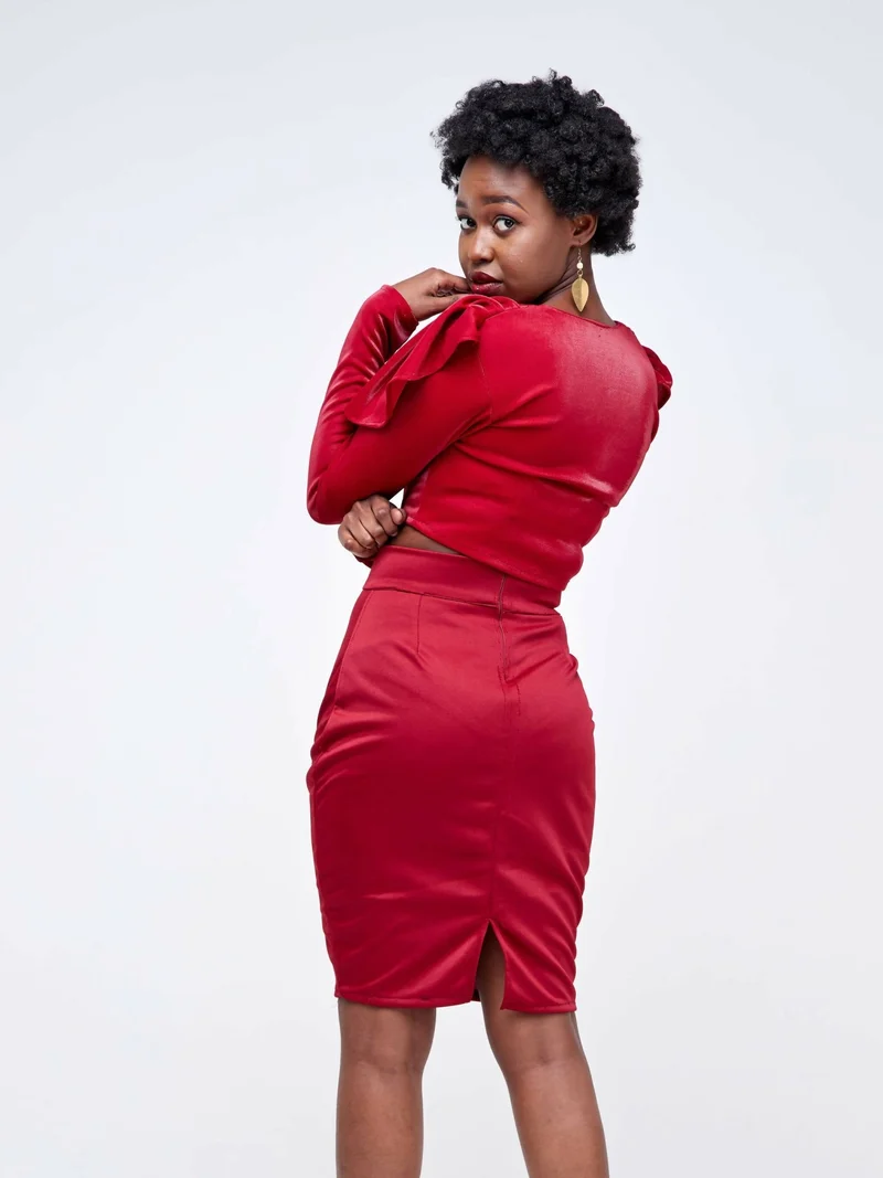 Da'joy Fashions Osiris Skirt Set - Maroon