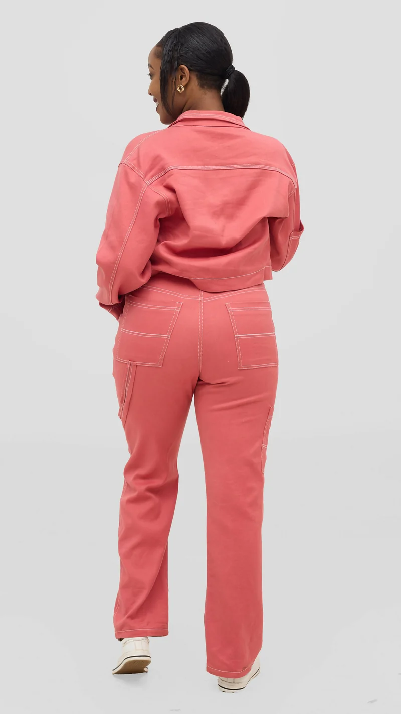 Kinini Creations Denim Set - Pink
