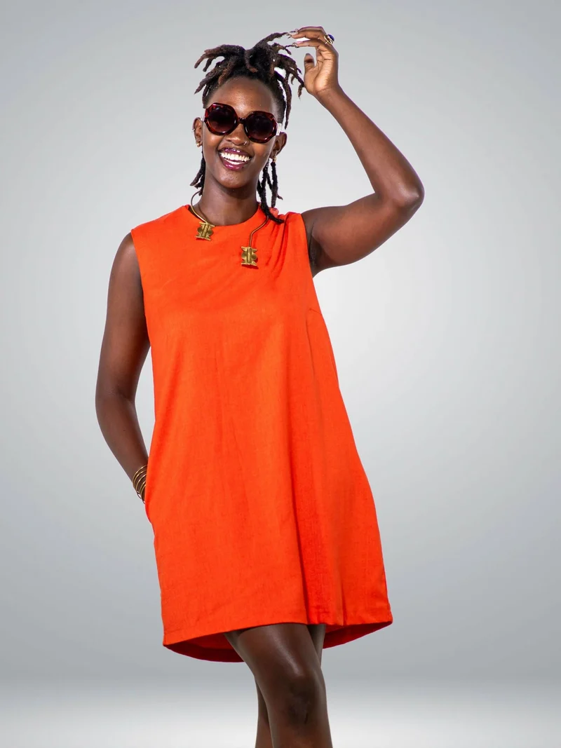 The Innovators Closet Aline Dress - Orange