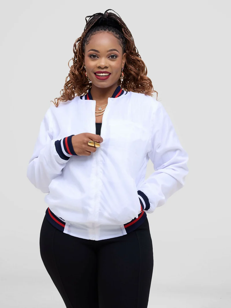 Timyt Urban Wear Nova Bomber Jacket - White