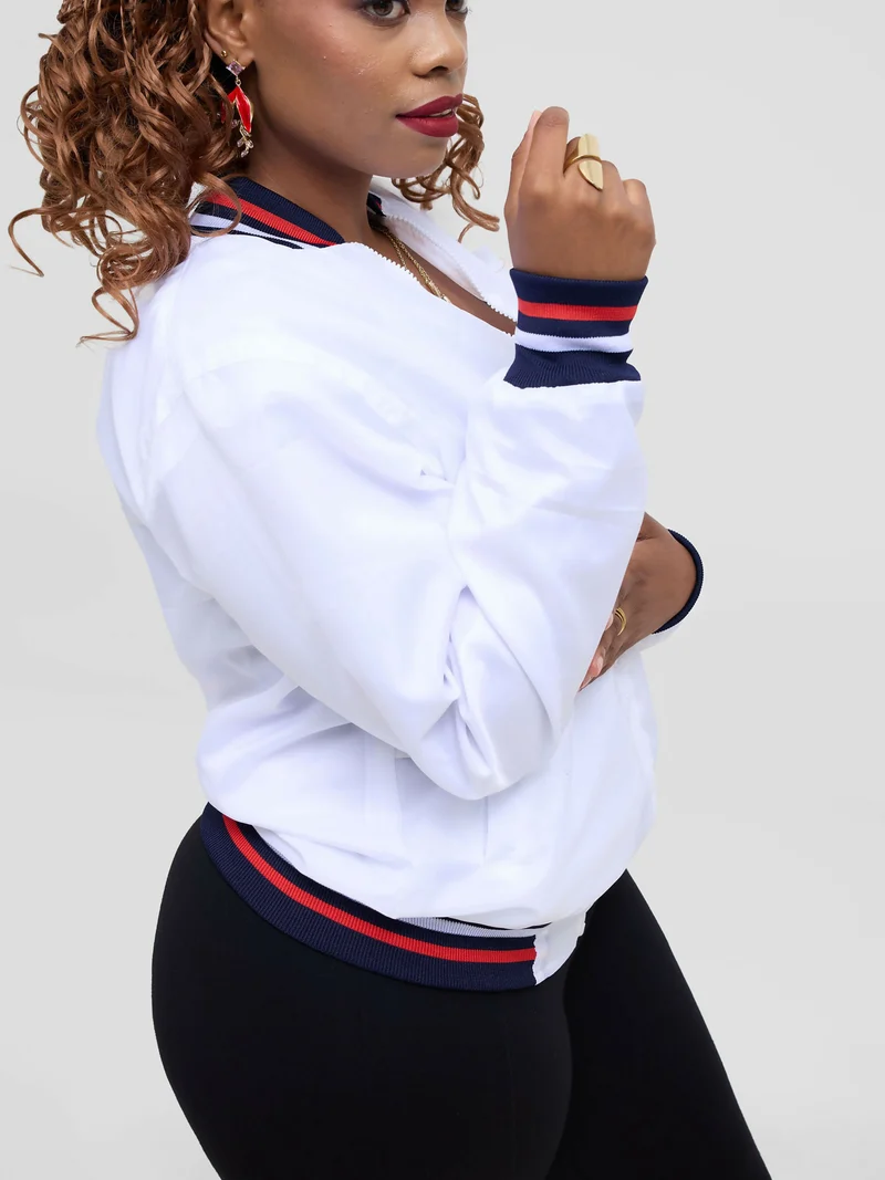 Timyt Urban Wear Nova Bomber Jacket - White