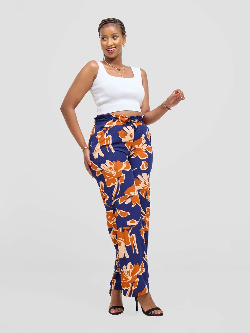 Timyt Urban Wear Eden Bloom Pant - Blue Floral