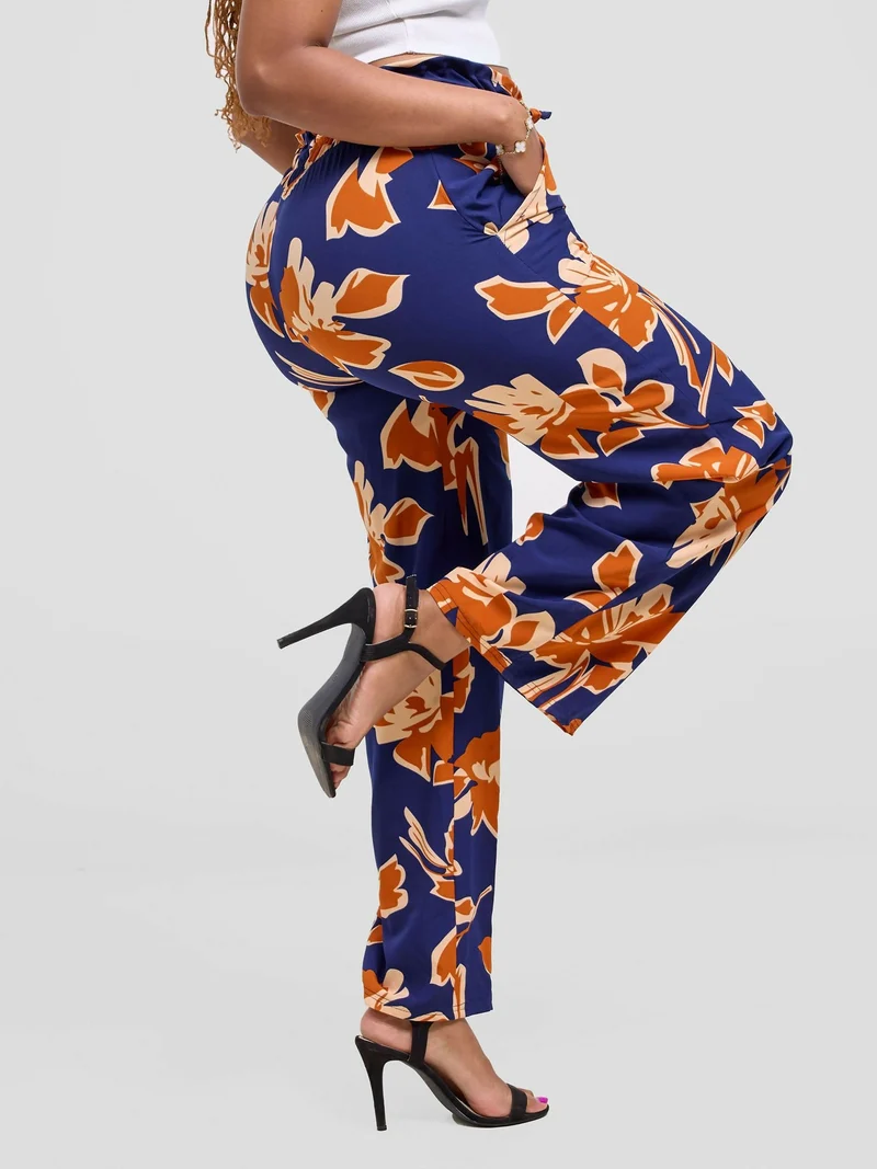 Timyt Urban Wear Eden Bloom Pant - Blue Floral