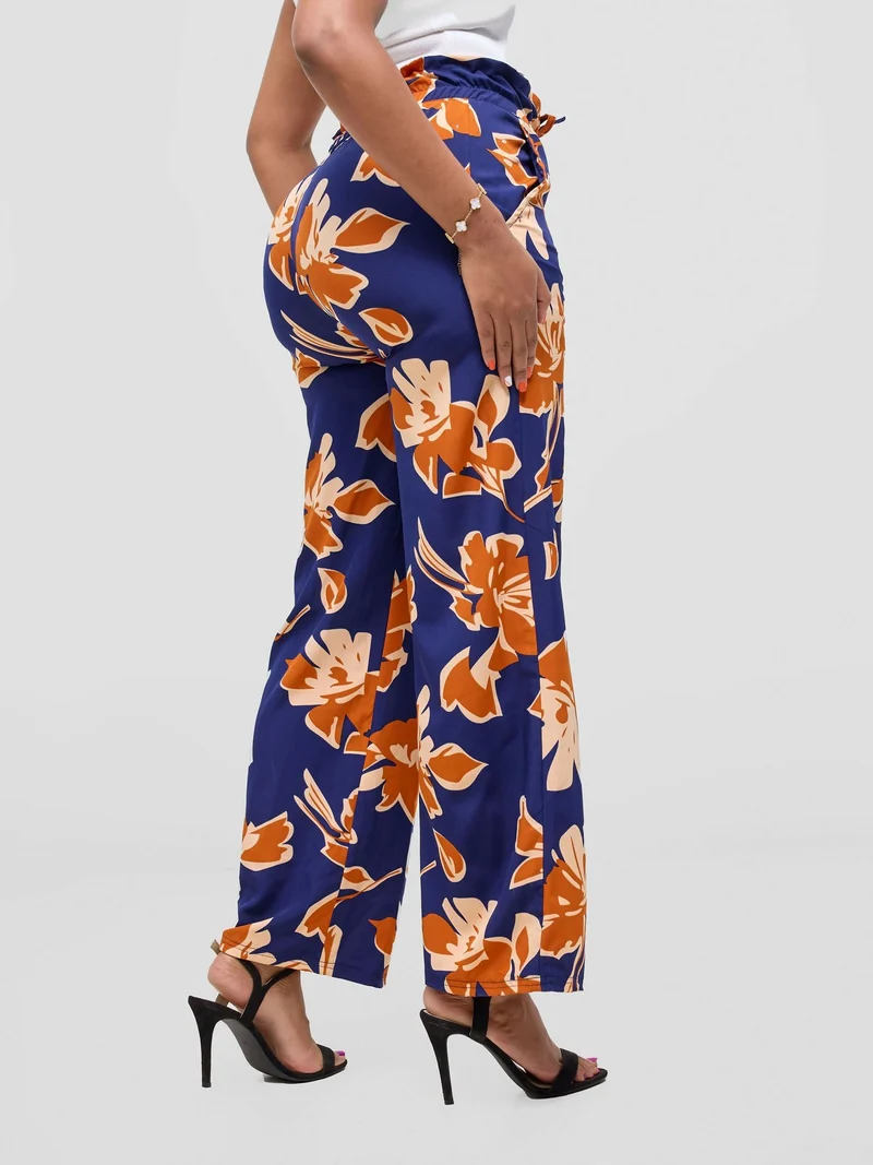 Timyt Urban Wear Eden Bloom Pant - Blue Floral