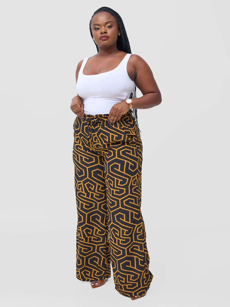 Luxurious Feel Palazzo Pant - Black
