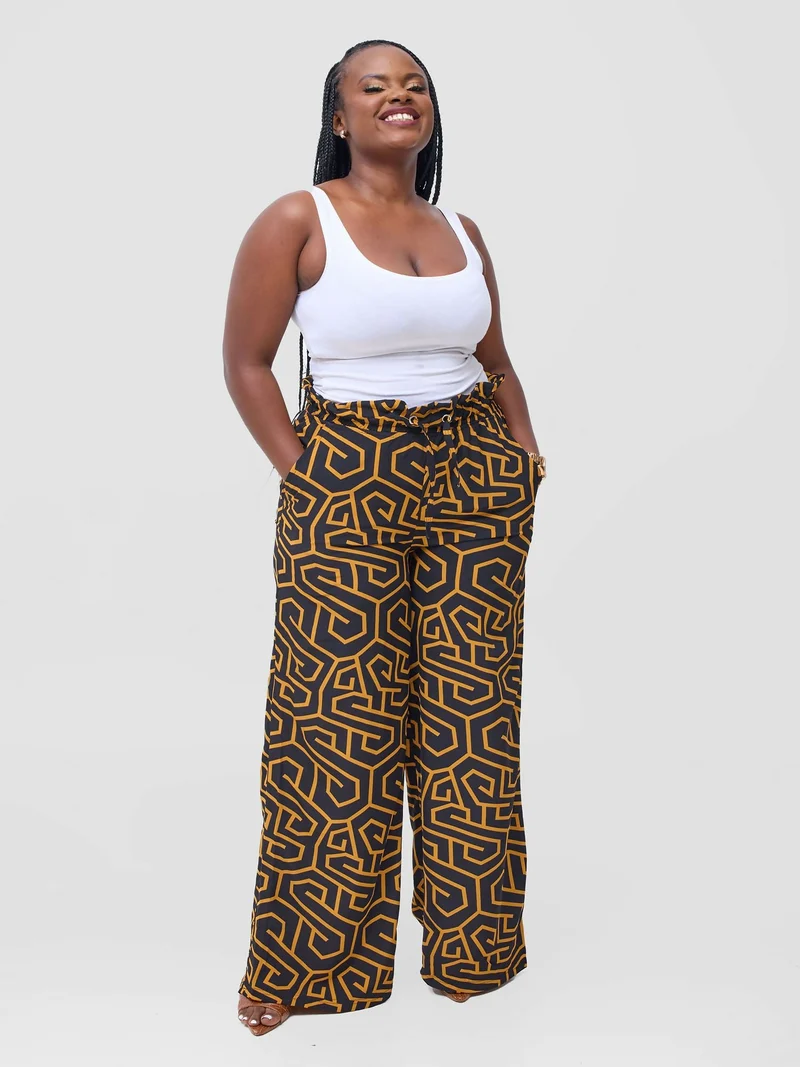 Luxurious Feel Palazzo Pant - Black
