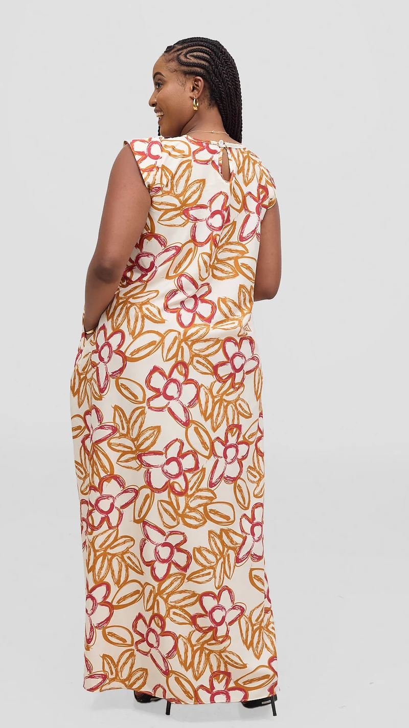 Liliadly Artsy Dress - Beige