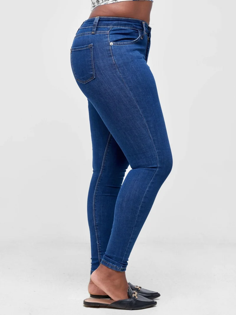 The Fashion Frenzy Skinny Jeans - Blue