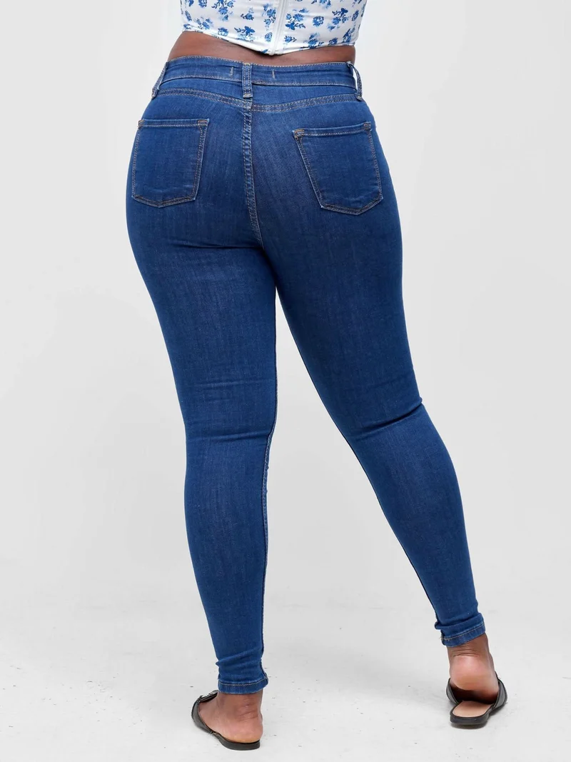 The Fashion Frenzy Skinny Jeans - Blue