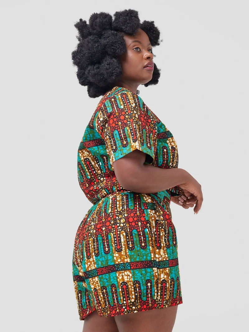 Izulu Kilulu Shorts Set - Red Print