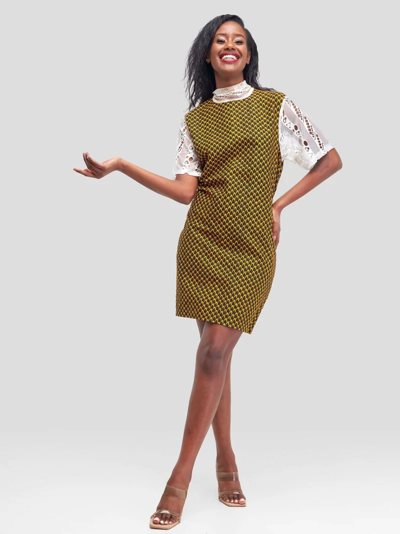 Nefpatra Shift Dress - Yellow