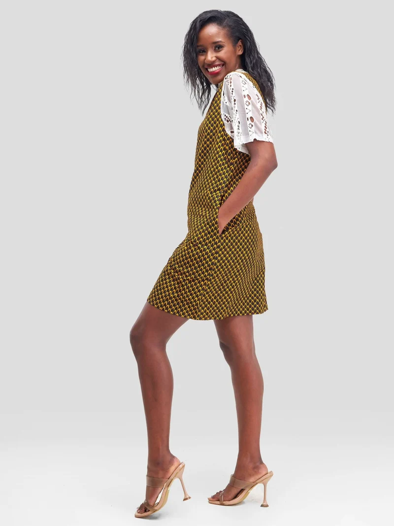 Nefpatra Shift Dress - Yellow