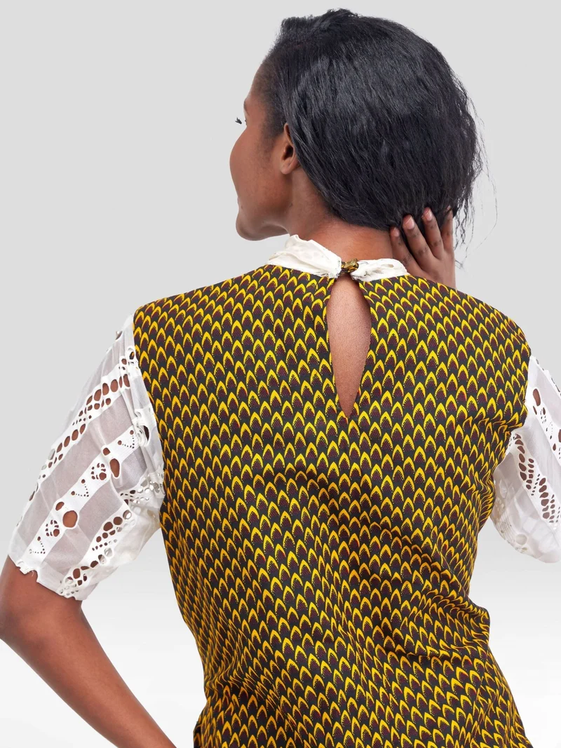 Nefpatra Shift Dress - Yellow