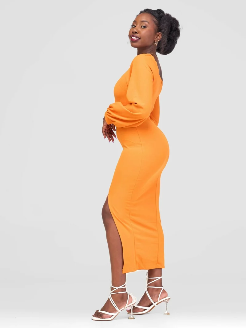 Stylish Sisters Bodycon Dress - Orange