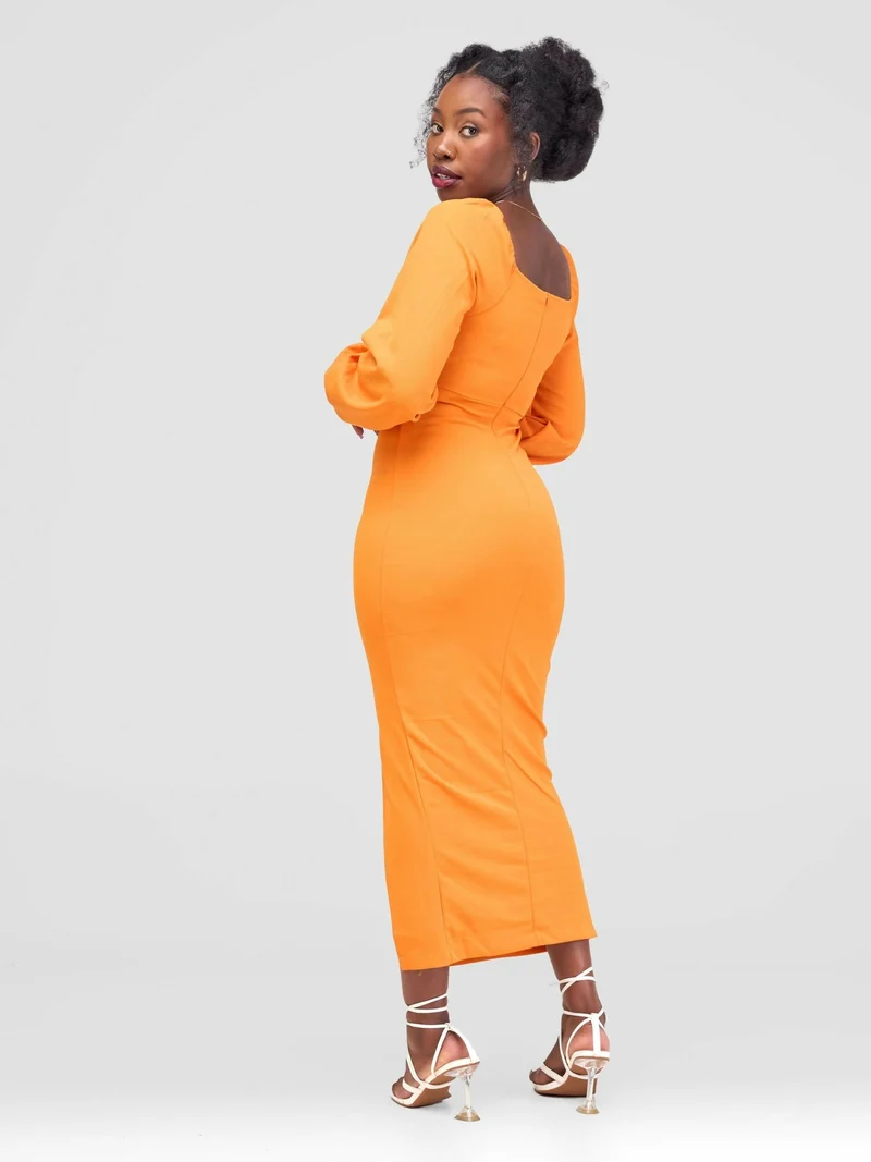Stylish Sisters Bodycon Dress - Orange