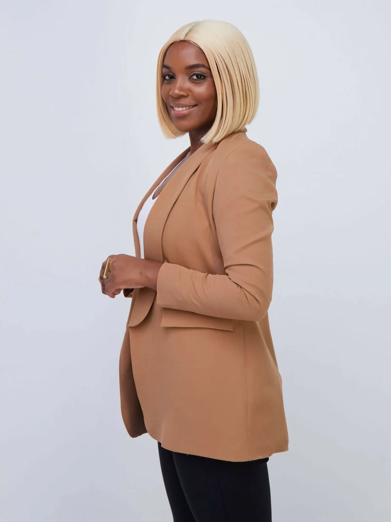 The Fashion Frenzy Blazer - Brown