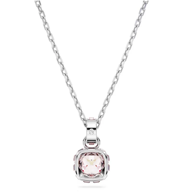 Swarovski Kette mit Anhänger Birthstone Juni, Rosa, Rhodiniert 5652044