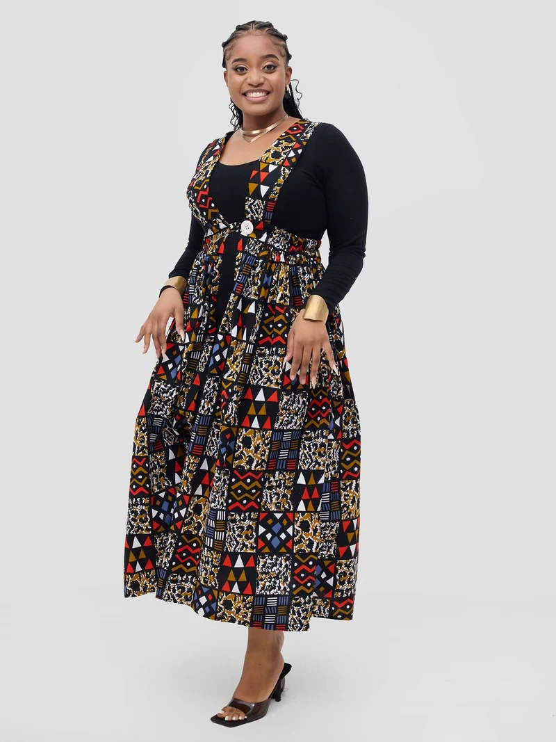 Gravio Fashions Aisha Kimono - Black / Red
