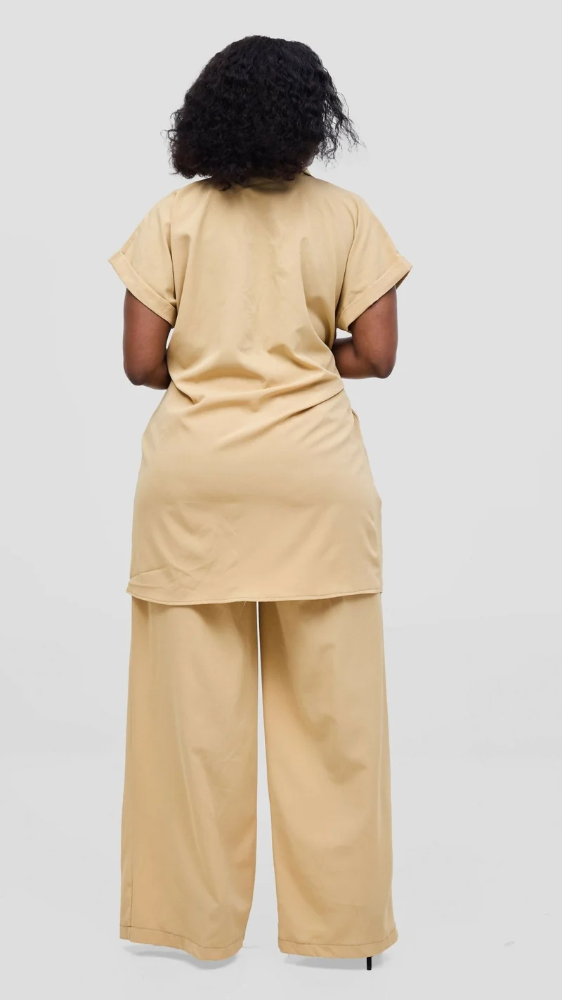 Elan CocoAfrike Panelope Two Piece Set - Beige