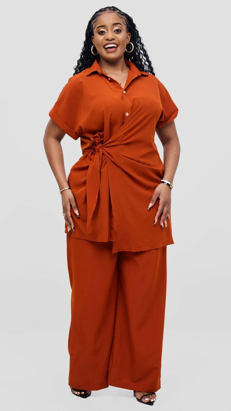 Elan CocoAfrike Panelope Two Piece Set - Rust
