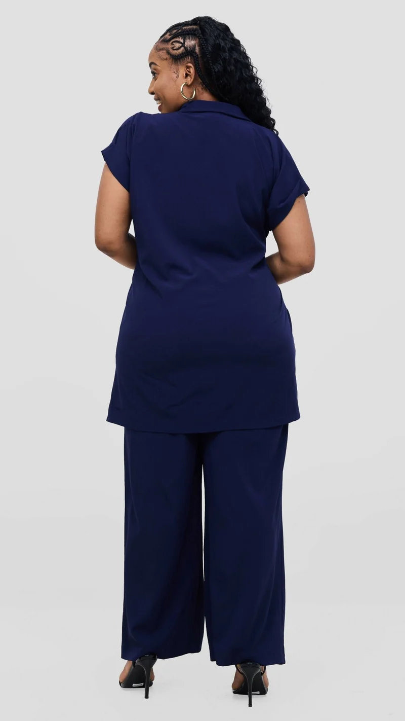 Elan CocoAfrike Panelope Two Piece Set - Navy Blue